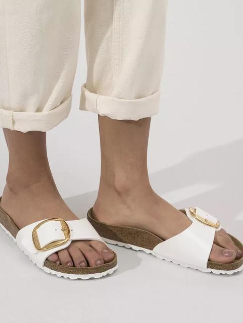 MADRID  Ciabatte patent white - Scarpe Donna