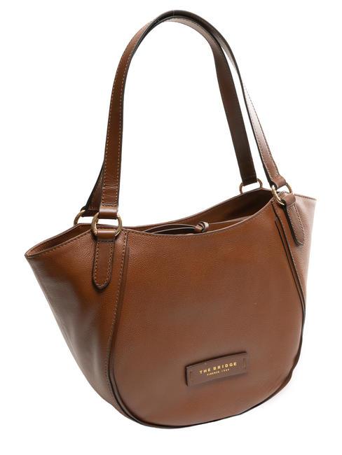 DOMITILLA  Shopper a spalla, in pelle MARRONE - Borse Donna
