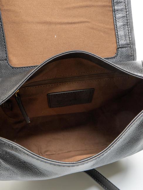 DOMITILLA Borsetta a tracolla, in pelle Nero Oro - Borse Donna