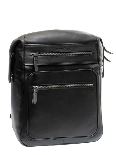 BICOLOR Zaino in pelle porta pc 13" black/black - Zaini da lavoro porta PC