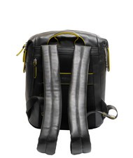 MOMO DESIGN BICOLOR Zaino in pelle porta pc 13" black/yellow - Zaini da lavoro porta PC - 2