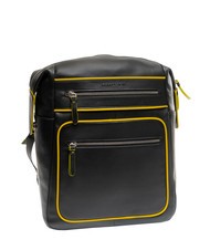 MOMO DESIGN BICOLOR Zaino in pelle porta pc 13" black/yellow - Zaini da lavoro porta PC - 3