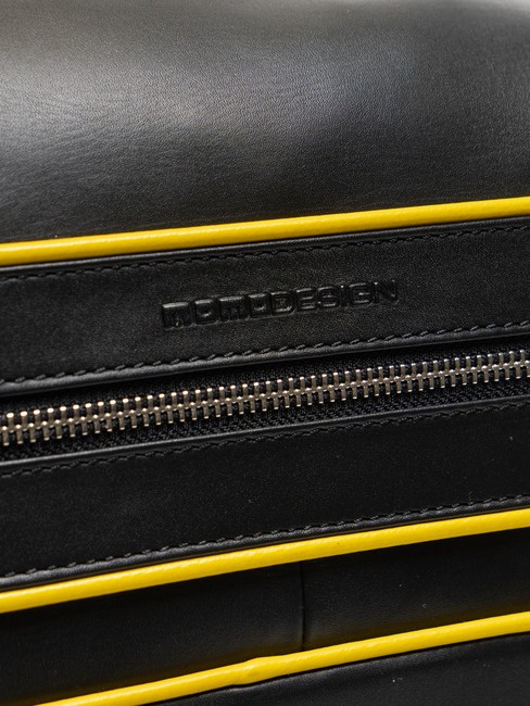 BICOLOR Zaino in pelle porta pc 13" black/yellow - Zaini da lavoro porta PC