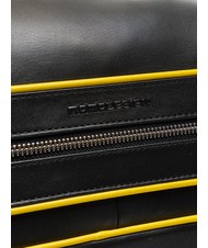 MOMO DESIGN BICOLOR Zaino in pelle porta pc 13" black/yellow - Zaini da lavoro porta PC - 4