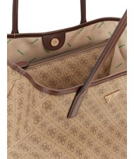 GUESS ECO VICTTORIA Borsa a spalla latte logo/brown - Borse Donna - 3