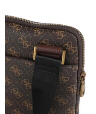 GUESS VEZZOLA Smart Borsello piatto brown/ochre - Tracolle Uomo - 3