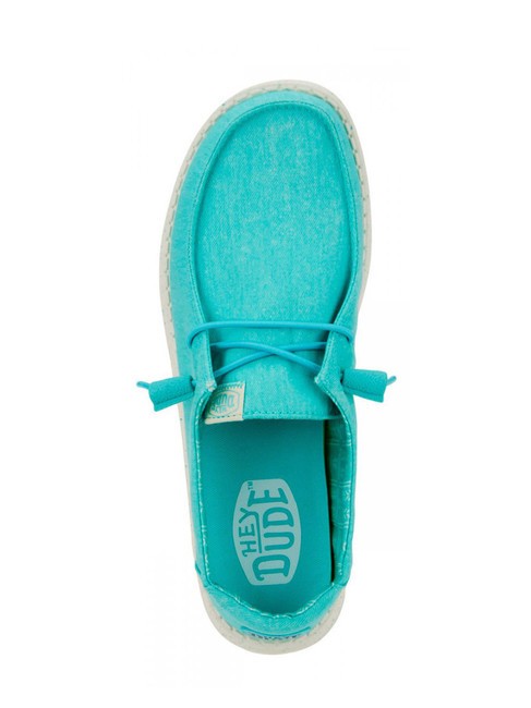 WENDY CANVAS W Mocassini in tela turquoise - Scarpe Donna