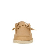 HEY DUDE WALLY CANVAS M Mocassini easy-on in tela tan - Scarpe Uomo - 3