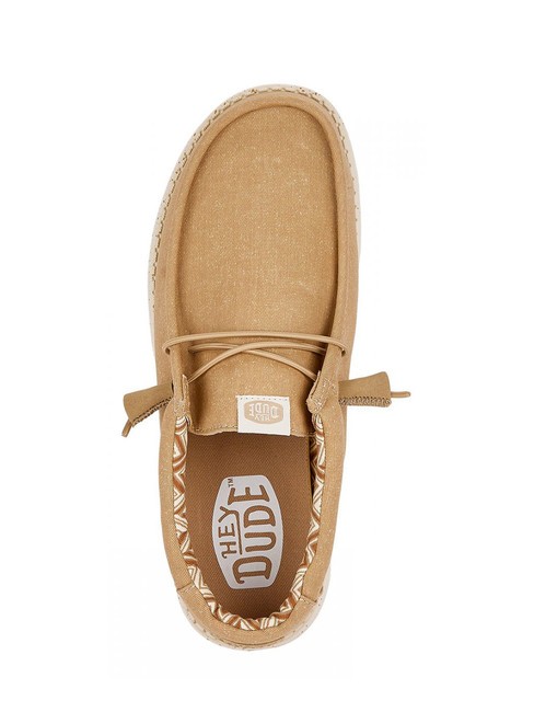 WALLY CANVAS M Mocassini easy-on in tela tan - Scarpe Uomo