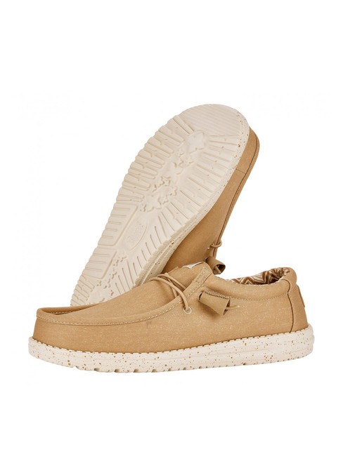WALLY CANVAS M Mocassini easy-on in tela tan - Scarpe Uomo