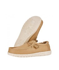 HEY DUDE WALLY CANVAS M Mocassini easy-on in tela tan - Scarpe Uomo - 6
