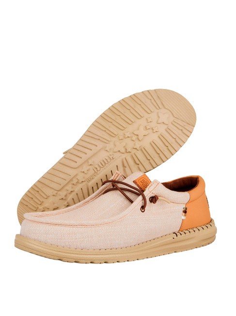 WALLY FUNK NYLON CRAFT Mocassini in tessuto chambray tobacco brown - Scarpe Uomo