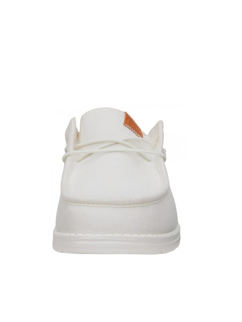 WALLY FUNK NYLON CRAFT Mocassini in tessuto chambray stone white - Scarpe Uomo