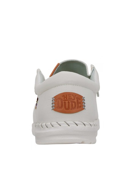 WALLY FUNK NYLON CRAFT Mocassini in tessuto chambray stone white - Scarpe Uomo