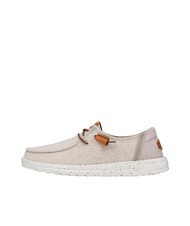 HEY DUDE WENDY WASHED CANVAS Scarpa easy-on in tela cream - Scarpe Donna - 2