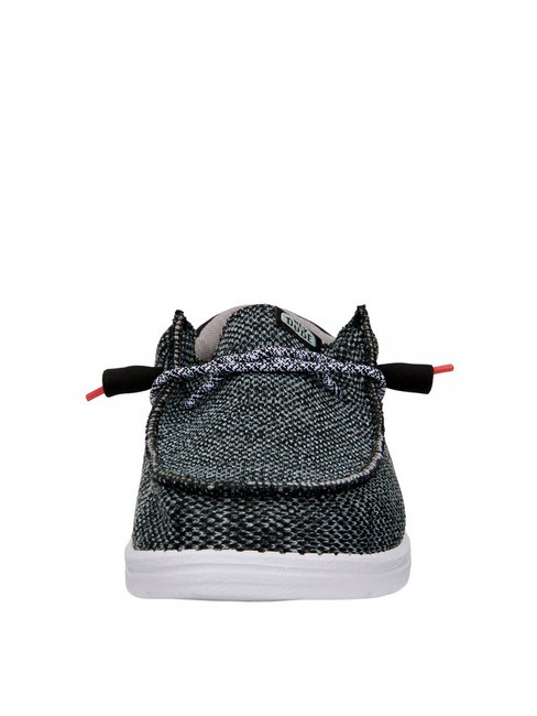 WALLY FUNK OPEN MESH Mocassini easy-on in tessuto mesh black/white - Scarpe Uomo