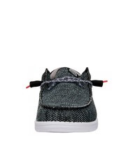 HEY DUDE WALLY FUNK OPEN MESH Mocassini easy-on in tessuto mesh black/white - Scarpe Uomo - 3