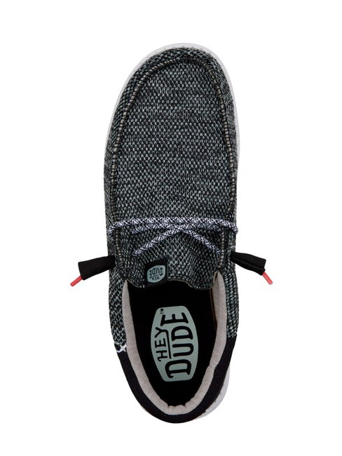 WALLY FUNK OPEN MESH Mocassini easy-on in tessuto mesh black/white - Scarpe Uomo