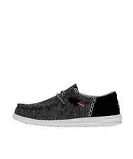 HEY DUDE WALLY FUNK OPEN MESH Mocassini easy-on in tessuto mesh black/white - Scarpe Uomo - 2