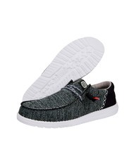 HEY DUDE WALLY FUNK OPEN MESH Mocassini easy-on in tessuto mesh black/white - Scarpe Uomo - 6