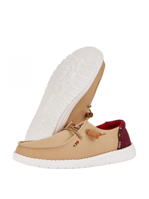 WENDY CHAMBRAY BOHO Mocassini easy-on in canvas brown - Scarpe Donna