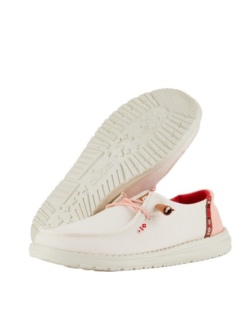 WENDY CHAMBRAY BOHO Mocassini easy-on in canvas natural - Scarpe Donna