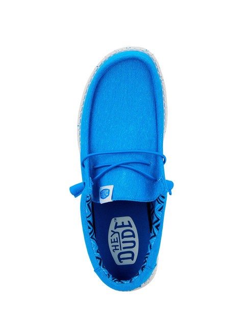 WALLY CANVAS M Mocassini easy-on in tela blue - Scarpe Uomo