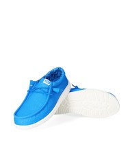 HEY DUDE WALLY CANVAS M Mocassini easy-on in tela blue - Scarpe Uomo - 6