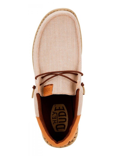 WALLY FUNK NYLON CRAFT Mocassini in tessuto chambray tobacco brown - Scarpe Uomo