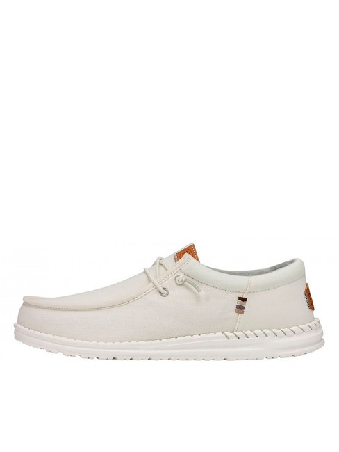 WALLY FUNK NYLON CRAFT Mocassini in tessuto chambray stone white - Scarpe Uomo