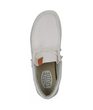 HEY DUDE WALLY FUNK NYLON CRAFT Mocassini in tessuto chambray stone white - Scarpe Uomo - 5