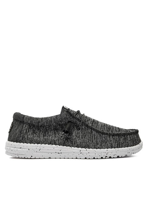 WALLY SPORT KNIT Scarpa easy-on in tessuto melange black/white - Scarpe Uomo