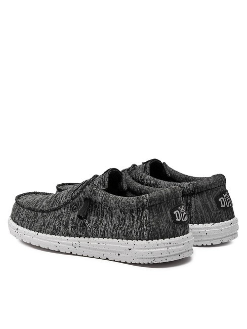 WALLY SPORT KNIT Scarpa easy-on in tessuto melange black/white - Scarpe Uomo