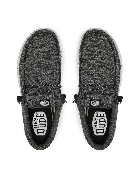 WALLY SPORT KNIT Scarpa easy-on in tessuto melange black/white - Scarpe Uomo