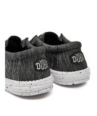 HEY DUDE WALLY SPORT KNIT Scarpa easy-on in tessuto melange black/white - Scarpe Uomo - 5