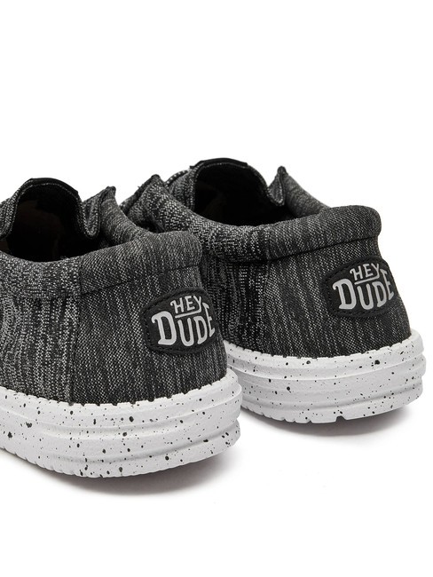 WALLY SPORT KNIT Scarpa easy-on in tessuto melange black/white - Scarpe Uomo