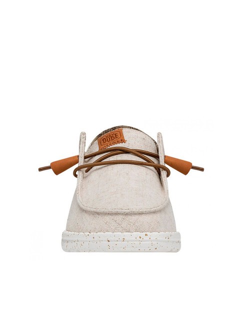 WENDY WASHED CANVAS Scarpa easy-on in tela cream - Scarpe Donna