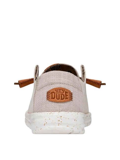 WENDY WASHED CANVAS Scarpa easy-on in tela cream - Scarpe Donna