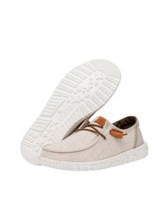 HEY DUDE WENDY WASHED CANVAS Scarpa easy-on in tela cream - Scarpe Donna - 6