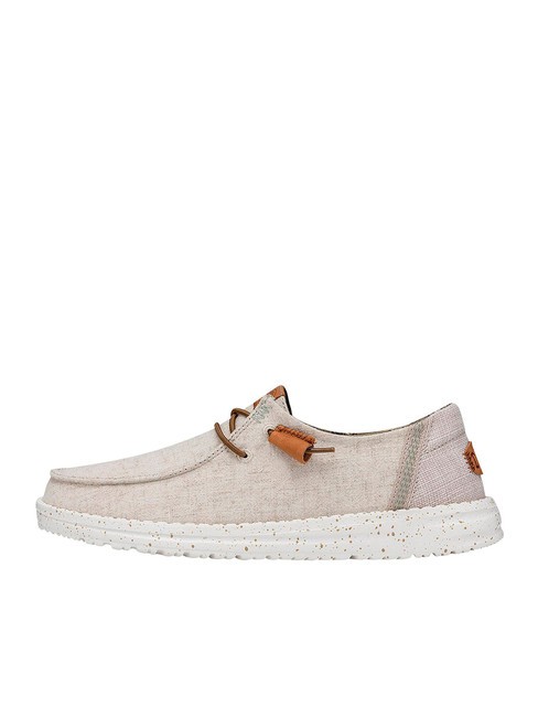 WENDY WASHED CANVAS Scarpa easy-on in tela cream - Scarpe Donna