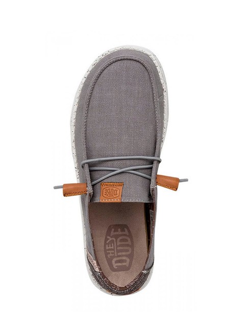 WENDY WASHED CANVAS Scarpa easy-on in tela grey - Scarpe Donna