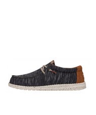 HEY DUDE WALLY JERSEY Scarpa easy-on in tessuto melange charcoal - Scarpe Uomo - 2