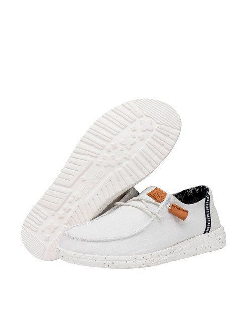 WENDY WASHED CANVAS Scarpa easy-on in tela white - Scarpe Donna