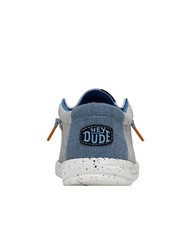 HEY DUDE WALLY JERSEY Scarpa easy-on in tessuto melange light grey - Scarpe Uomo - 4