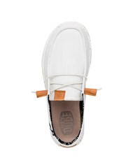 HEY DUDE WENDY WASHED CANVAS Scarpa easy-on in tela white - Scarpe Donna - 5