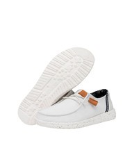 HEY DUDE WENDY WASHED CANVAS Scarpa easy-on in tela white - Scarpe Donna - 6