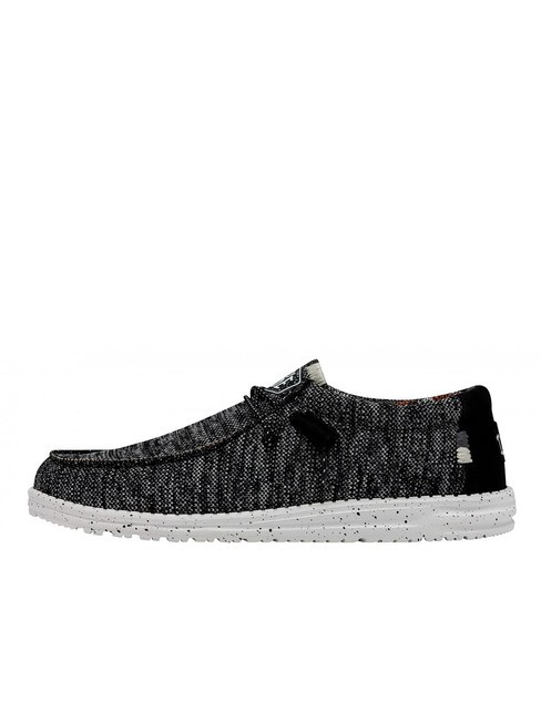 WALLY SOX STITCH Scarpa mocassino easy-on black/white - Scarpe Uomo