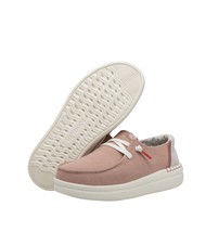 HEY DUDE WENDY RISE Scarpa mocassino easy-on in misto lino chambray rose - Scarpe Donna - 6