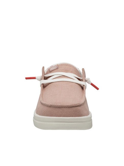 WENDY RISE Scarpa mocassino easy-on in misto lino chambray rose - Scarpe Donna