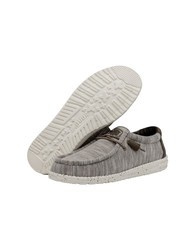 HEY DUDE WALLY STRETCH MIX Mocassini calzata easy-on limestone - Scarpe Uomo - 6